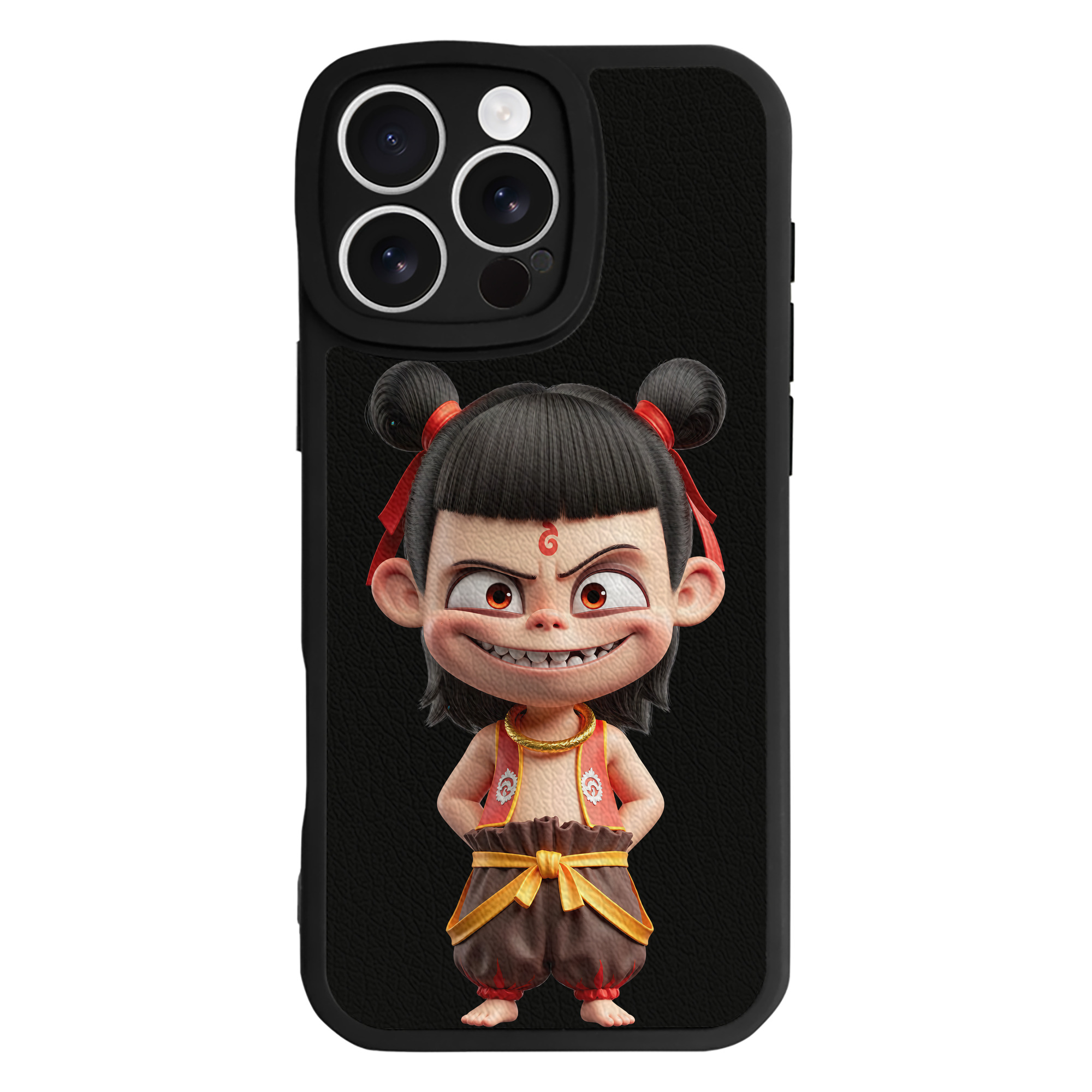 （画像用） Ne Zha 2 ナタ 魔童の大暴れ 【iPhone 16シリーズ対応】シリコンスマホケース（レザー調） 材質：シリコン